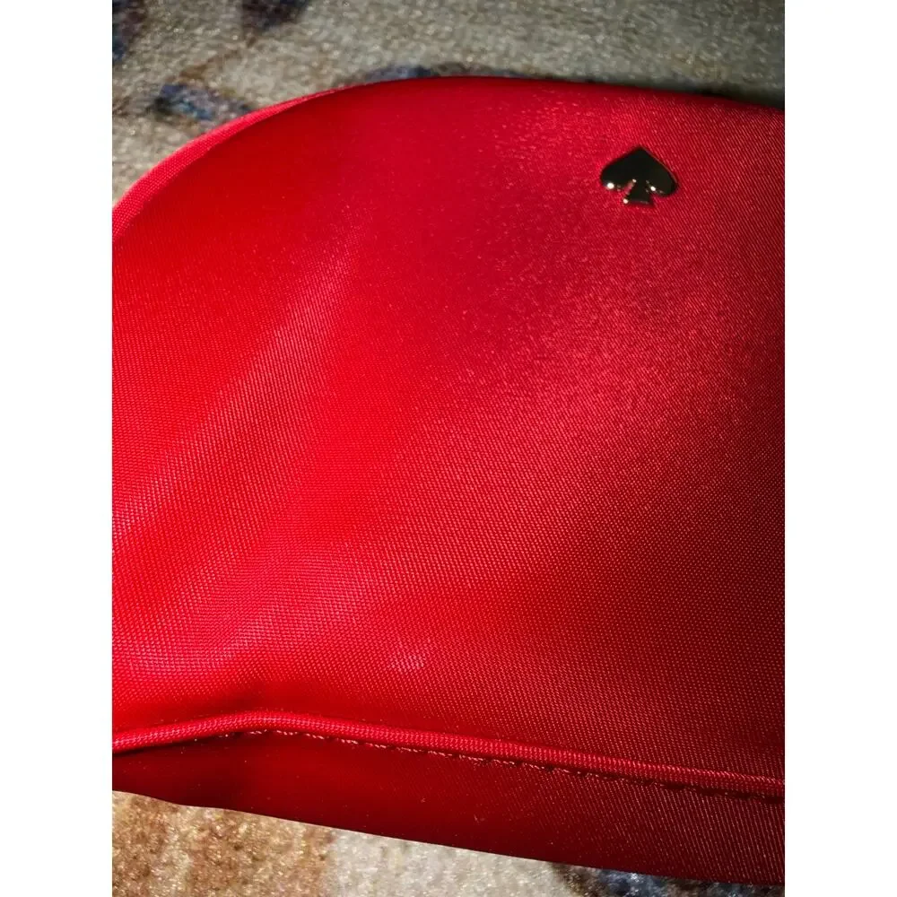 Kate Spade Red Nylon Cosmetic & Travel Pouch